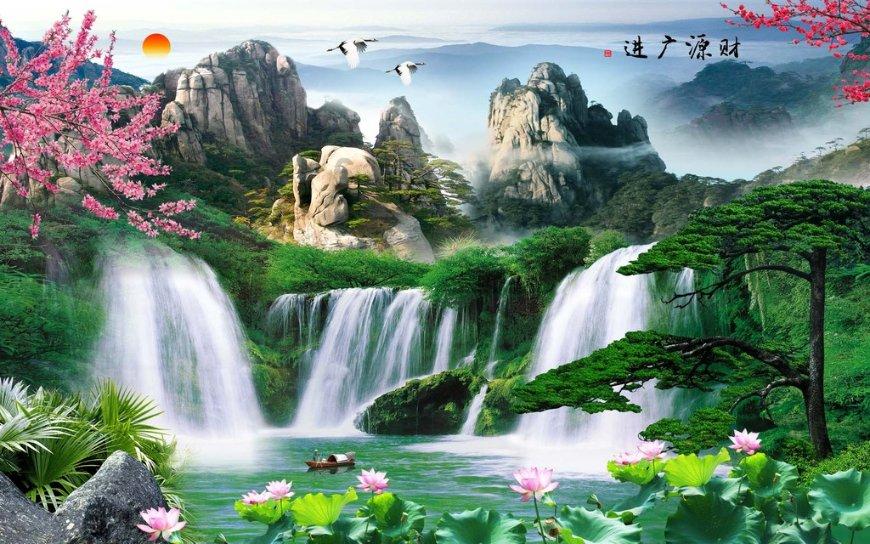 浇花的漂亮女孩